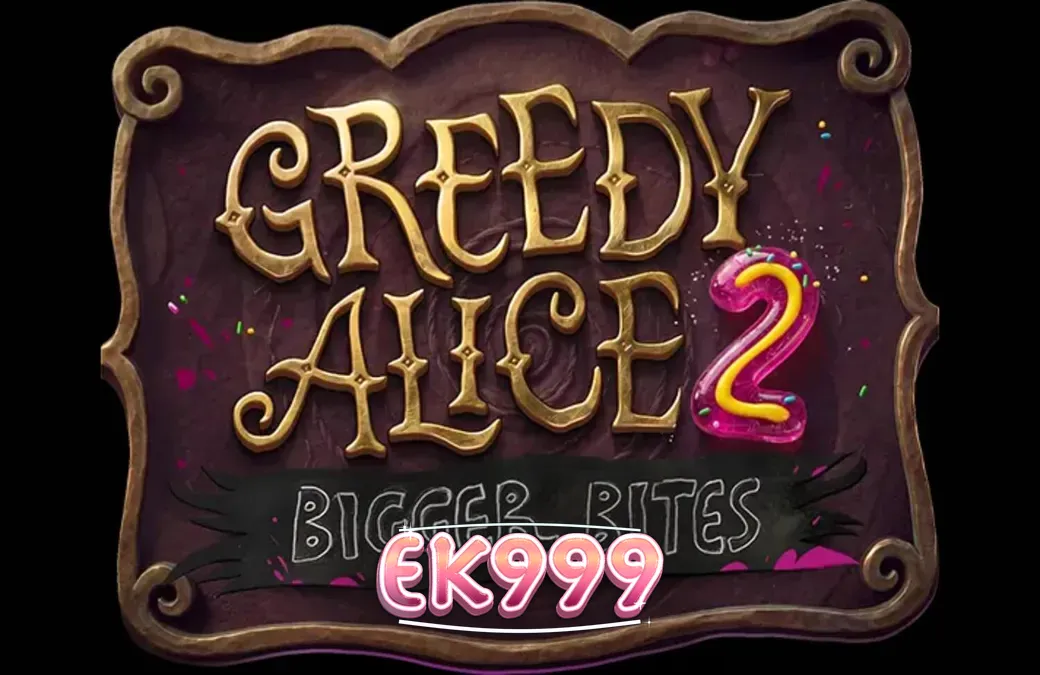 Tampilan visual slot Greedy Alice 2: Bigger Bites dengan tema steampunk horor